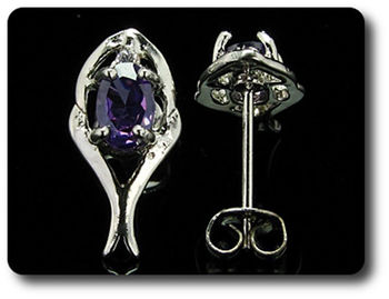 BOUCLES D'OREILLE AMETHYSTE