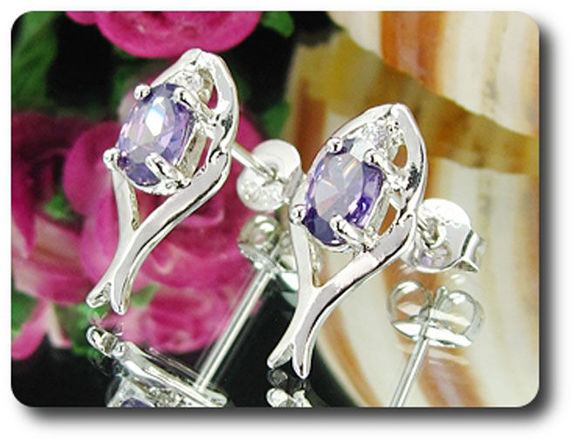 BOUCLES D'OREILLE AMETHYSTE