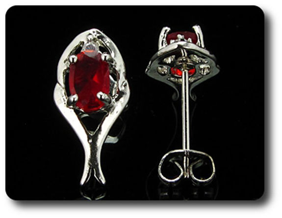 BOUCLES D'OREILLE RUBIS