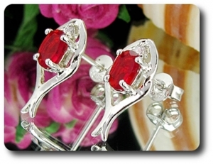 BOUCLES D'OREILLE RUBIS