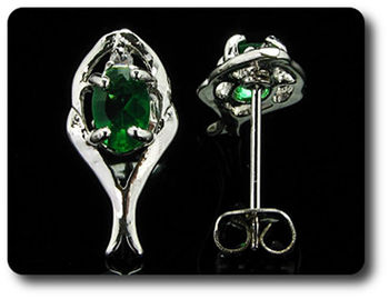 BOUCLES D'OREILLE EMERAUDE