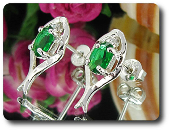 BOUCLES D'OREILLE EMERAUDE