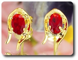 BOUCLES D'OREILLE RUBIS