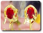 BOUCLES D'OREILLE RUBIS