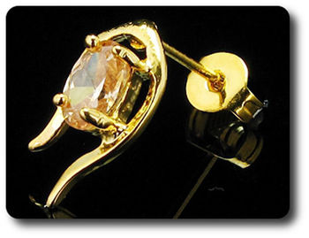 BOUCLES D'OREILLE SAPHIR ORANGE