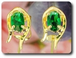 BOUCLES D'OREILLE EMERAUDE