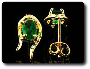 BOUCLES D'OREILLE EMERAUDE