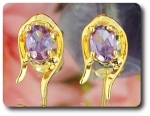 BOUCLES D'OREILLE AMETHYSTE