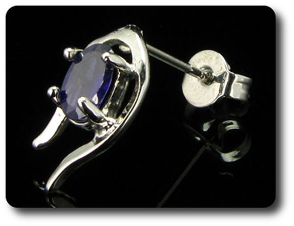 2x7mm Purple Amethyst Earrings