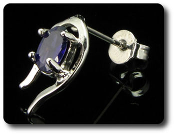 2x7mm Purple Amethyst Earrings