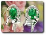 BOUCLES D'OREILLE EMERAUDE