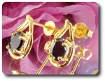 BOUCLES D'OREILLE SAPHIR NOIR