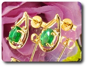 BOUCLES D'OREILLE EMERAUDE