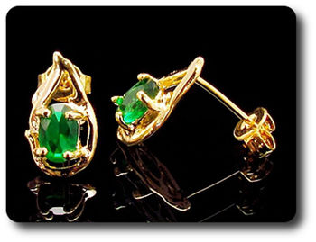 BOUCLES D'OREILLE EMERAUDE