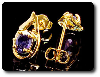 BOUCLES D'OREILLE AMETHYSTE