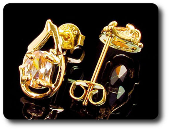 BOUCLES D'OREILLE SAPHIR ORANGE