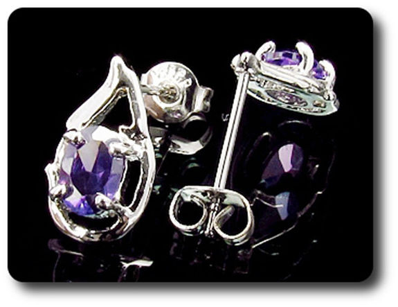 BOUCLES D'OREILLE AMETHYSTE