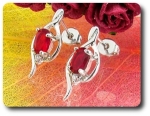 BOUCLES D'OREILLE RUBIS