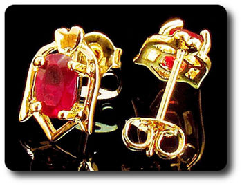 BOUCLES D'OREILLE RUBIS