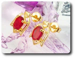 BOUCLES D'OREILLE RUBIS