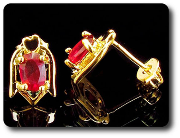 BOUCLES D'OREILLE RUBIS