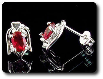BOUCLES D'OREILLE RUBIS