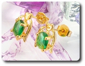 BOUCLES D'OREILLE EMERAUDE