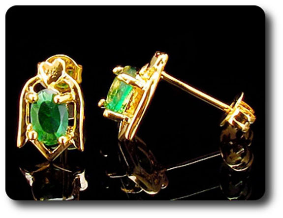 BOUCLES D'OREILLE EMERAUDE