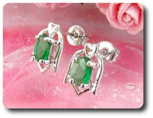 BOUCLES D'OREILLE EMERAUDE