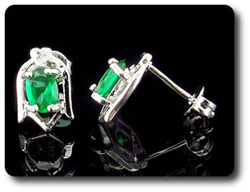 BOUCLES D'OREILLE EMERAUDE