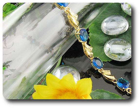 8x8mm Blue Sapphire Bracelet