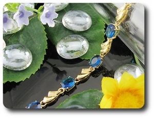 8x8mm Blue Sapphire Bracelet