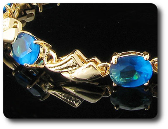 8x8mm Blue Sapphire Bracelet