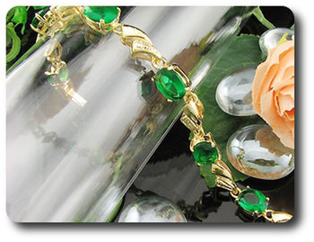 8x8mm Green Emerald Bracelet