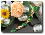 8x8mm Green Emerald Bracelet