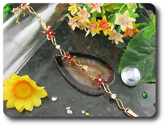 16x5mm Red Ruby Bracelet