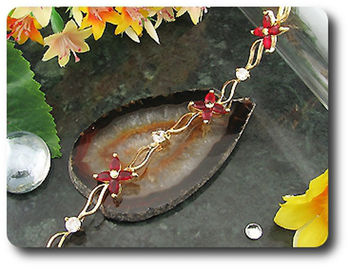 16x5mm Red Ruby Bracelet