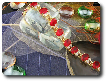 14x8mm Red Ruby Bracelet