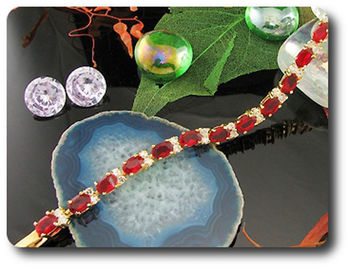 16x6mm Red Ruby Bracelet