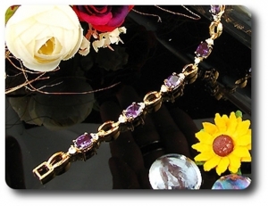 8x7mm Purple Amethyst Bracelet