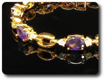 8x7mm Purple Amethyst Bracelet
