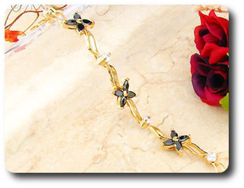 16x5mm Black Sapphire Bracelet