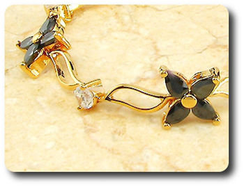 16x5mm Black Sapphire Bracelet