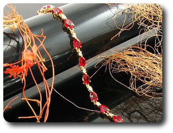 13x7mm Red Ruby Bracelet