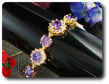 13x8mm Purple Amethyst Bracelet