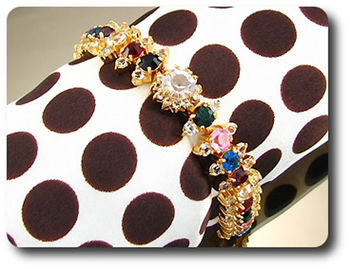 29x4-8 mm Multicolor Topaz Bracelet