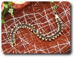 29x4~8mm Black Sapphire Bracelet