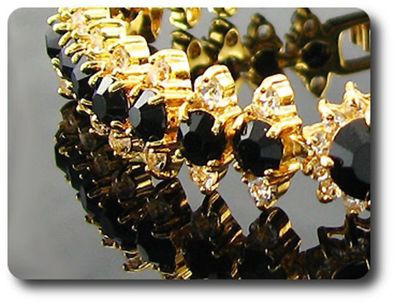 29x4~8mm Black Sapphire Bracelet