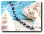 BRACELET SAPHIR BLEU & PERLES