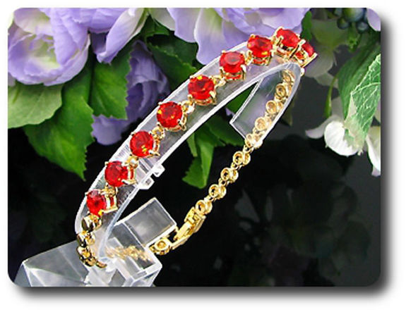 9x6mm Red Ruby Bracelet